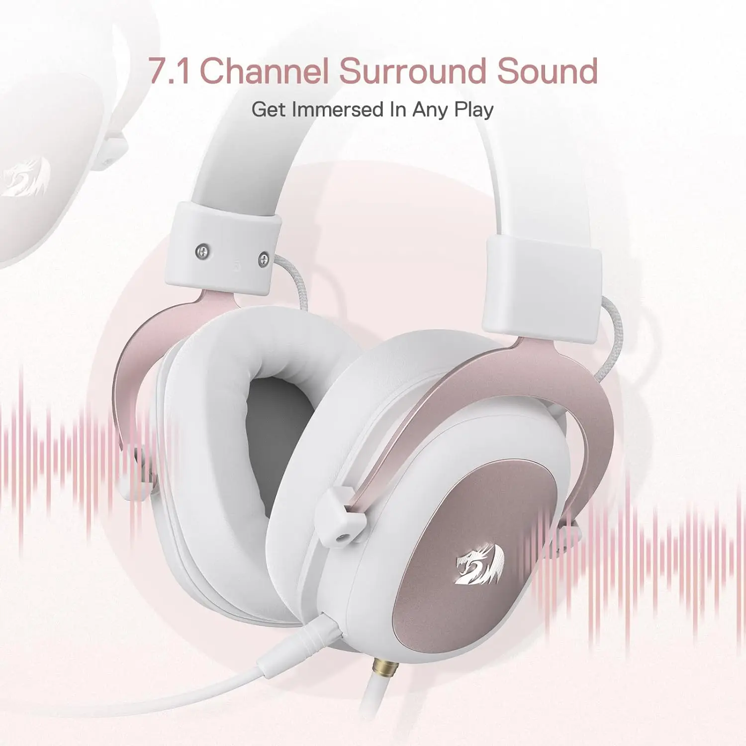 Redragon H510 Zeus White Wired Gaming Headset - Image 3